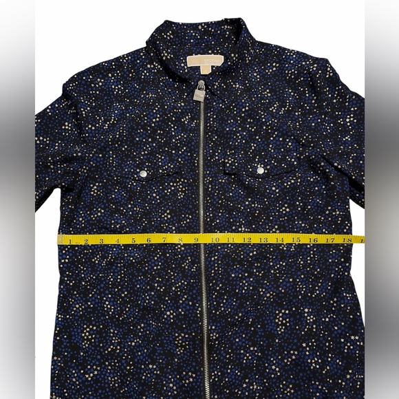 Michael Kors Navy and Gold Women's Full Zip Top Size M - Picture 8 of 12